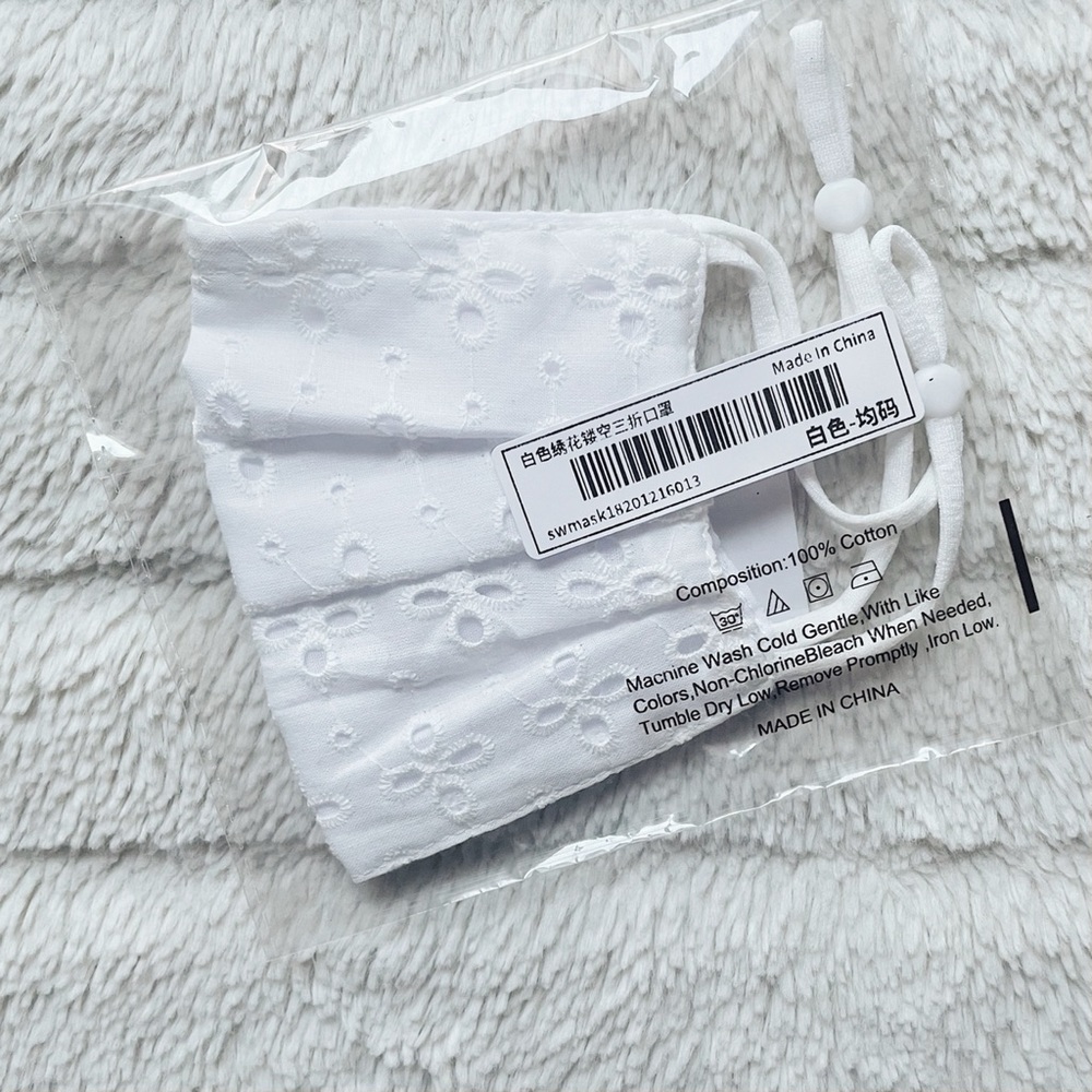 White Crochet Face Covering